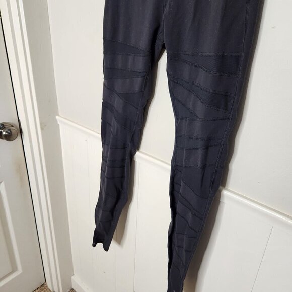 LULULEMON Solid Black Wunder Under Pant Tech Mesh - Picture 3 of 6
